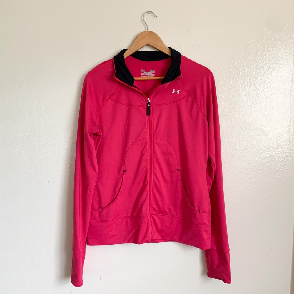 Under Armour Pink Zip Up Workout Hoodie